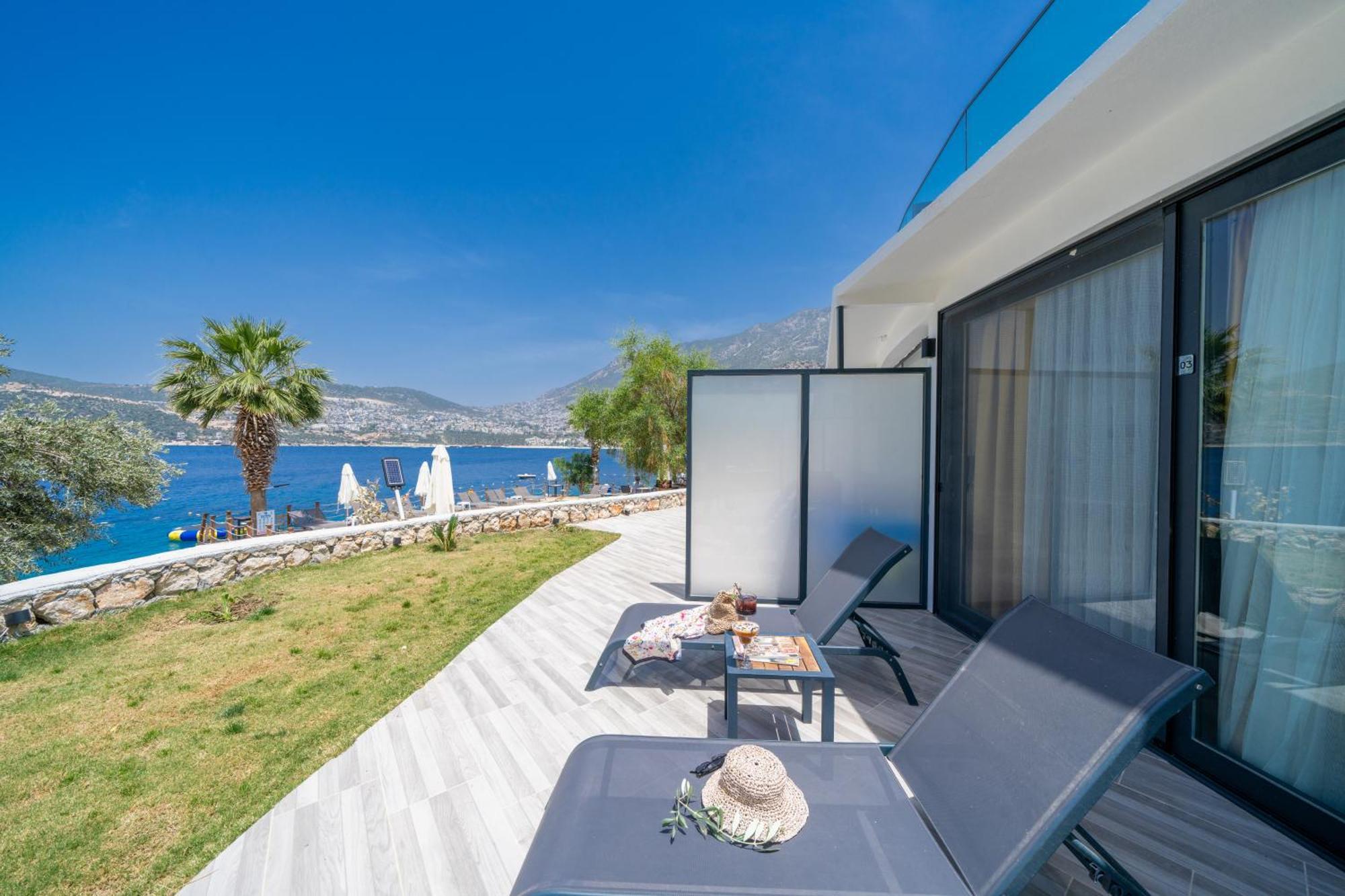Kalkan Beach Park Hotel Kas Exterior foto