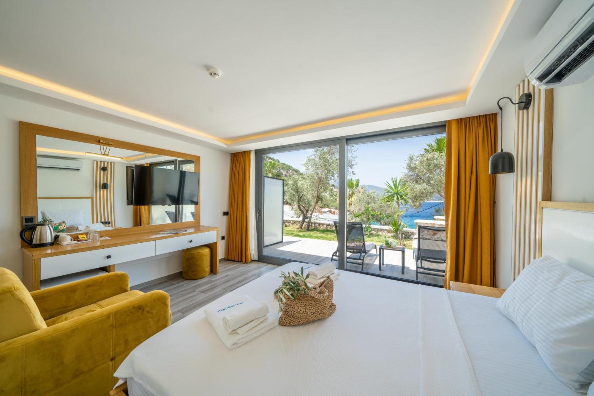 Kalkan Beach Park Hotel Kas Exterior foto